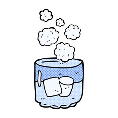 freehand drawn cartoon vodka and ice