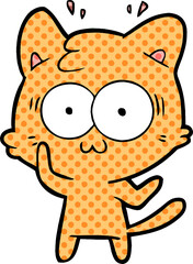 cartoon surprised cat