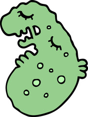 hand drawn doodle style cartoon germ
