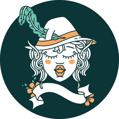 icon of elf bard character face