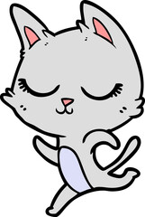 calm cartoon cat