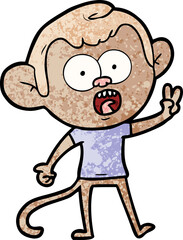 cartoon shocked monkey