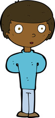 cartoon curious boy