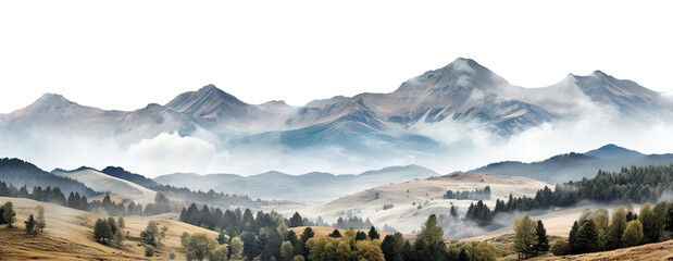 Fototapeta na wymiar Picturesque landscape with majestic mountain peaks
