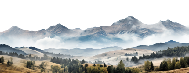 Picturesque landscape with majestic mountain peaks