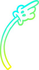 cold gradient line drawing of a cartoon hand gesture