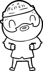 cartoon bearded man