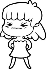 cartoon angry girl