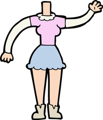 cartoon female body (add photos or mix and match cartoons)