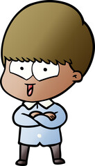 cartoon happy boy