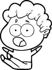 cartoon man gasping in surprise