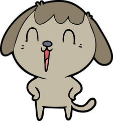 cartoon happy dog