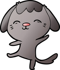 happy cartoon dancing dog