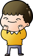 cartoon happy boy