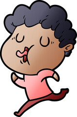 cartoon man singing