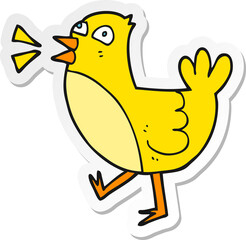 sticker of a cartoon bird