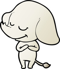 cartoon smiling elephant