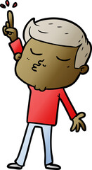 cartoon model guy pouting