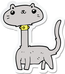 sticker of a cartoon cat