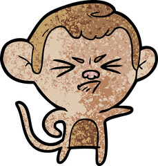 cartoon annoyed monkey
