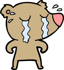 cartoon crying bear