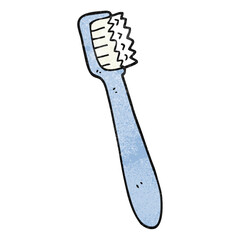 freehand textured cartoon toothbrush