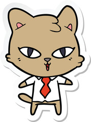 sticker of a cartoon cat
