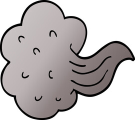 cartoon doodle whooshing cloud