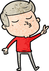 cartoon model guy pouting