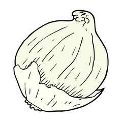 freehand drawn cartoon onion