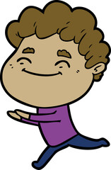 cartoon friendly man