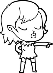 cute cartoon vampire girl