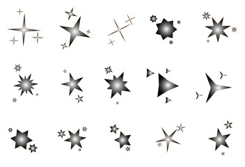 Shooting Star Black.
Shooting star with an elegant star trail on a white background. Festive star sprinkles, powder. Vector png.