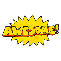 awesome freehand textured cartoon shout