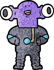 friendly cartoon alien