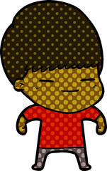 cartoon smug boy
