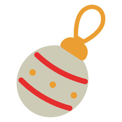 Colored christmas ball icon Vector