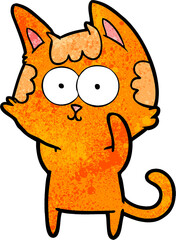 happy cartoon cat