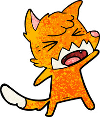 angry cartoon fox