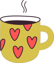 Coffee Mug With Hearts