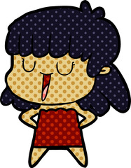 cartoon woman laughing