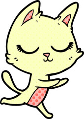 calm cartoon cat