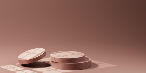 plum podium stage 3d background of empty luxury show product display scene presentation template or golden pedestal elegant advertising showcase stand mockup and premium cosmetic beauty sale concept.