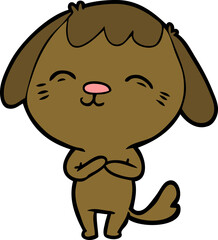 happy cartoon dog