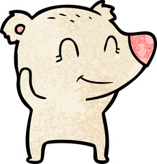 Obraz premium smiling polar bear cartoon