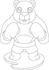 Bear Boxer Boxing gloves Boxing Animal Vector Graphic Art Illustration