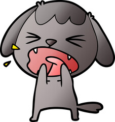 cute cartoon dog barking