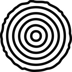 Cut Wood Circle Icon