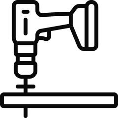 Drill Screwing Into Wood Icon