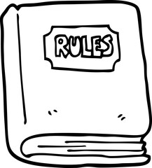 line drawing cartoon rule book